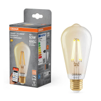 Osram Ledvance Bombilla inteligente E27 | Edison ST64 | Dorada | 2400K | Wi-Fi | 6W LOS02004