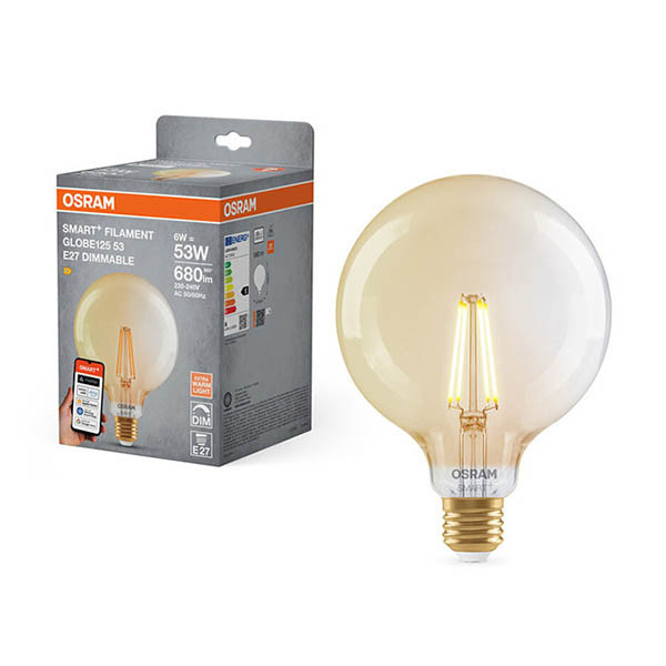 Osram Ledvance Bombilla inteligente E27 | Globo G125 | Dorada | 2400K | Wi-Fi | 6W LOS02005 - 1
