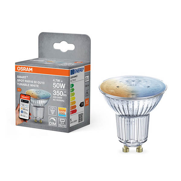 Osram Ledvance GU10 inteligente LED | PAR16 | Transparente | 2700-6500K | Wi-Fi | 4,7 W LOS02009 - 1
