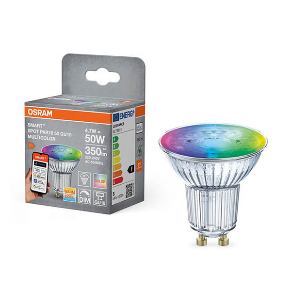 Osram Ledvance GU10 inteligente LED | PAR16 | Transparente | RGB+2700-6500K | Wi-Fi | 4,7 W LOS02010 - 1