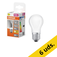 Pack: 6x Osram Bombilla LED E27 | Esférica P45 | Mate | 2700K | 5,9 W (60 W)