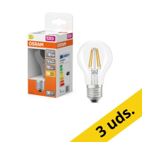 Pack: 6x Osram Bombilla LED E27 | Pera A60 | Filamento | Transparente | 2700K | 3,4 W (40 W)