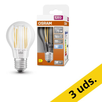 Pack: 6x Osram Bombilla LED E27 | Pera A60 | Filamento | Transparente | 4000K | 7,5 W (75 W)