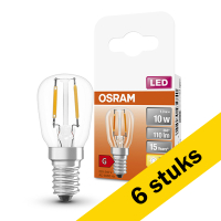 Pack: 6x Osram Bombilla LED de filamento E14 transparente de 1,3 W (10 W)