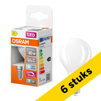 Pack: 6x Osram bombilla LED E14 acabado mate regulable 4000K de 3,4W (equivalente a 40W)