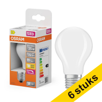 Pack: 6x Osram bombilla LED E27 acabado mate regulable 2700K de 1,8W (25W)