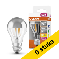 Pack: 6x Osram bombilla LED E27 cabeza espejada regulable 2700K de 6,5W (50W)