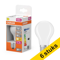 Osram bombila LED E27 acabado mate regulable 2700K de 5,9W (equivalente a 60W) | Pack 6 uds