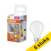 Osram bombilla LED E14 acabado mate 2700K de 1W (15W) | Pack 6 uds