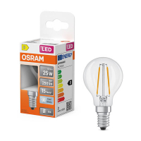 Osram bombilla LED E14 filamento tansparente esférica P45 4000K de 1,8 W (25 W) LOS02164