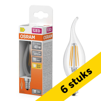 Osram bombilla LED E14 filamento transparente 2700K de 3,4 W (40 W) | Pack 6 uds