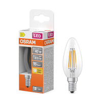 Osram bombilla LED E14 filamento transparente 2700K de 3,4 W (40 W) LOS01859