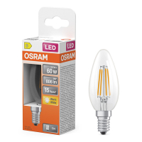 Osram bombilla LED E14 filamento transparente 2700K de 5,5 W (60 W) LOS01189