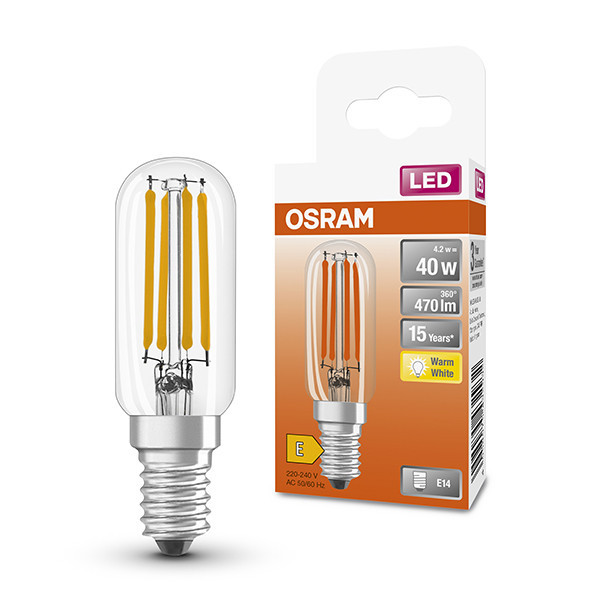 Osram bombilla LED E14 filamento transparente de 4.2 W (40W) LOS00358 - 1