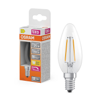 Osram bombilla LED E14 filamento transparente regulable 2700K de 1,8 W (25 W) LOS01843
