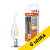 Osram bombilla LED E14 filamento transparente regulable 4 W (40 W) | Pack 6 uds LOS00129