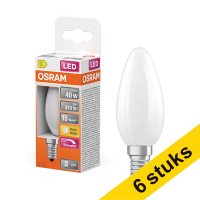 Osram bombilla LED E14 mate regulable 2700K de 3,4 W (40 W) | Pack 6 uds