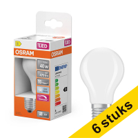 Osram bombilla LED E27 acabado mate regulable 4000K de 3,4W (40W) | Pack 6 uds