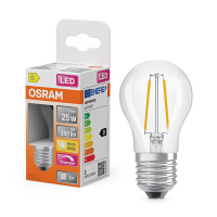 Osram bombilla LED E27 filamento transparente regulable 2700K de 1,8W (25W) LOS01867