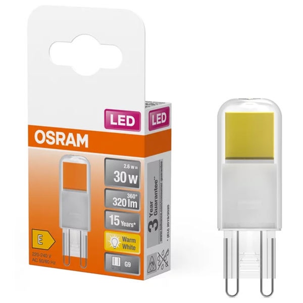 Osram bombilla LED G9 transparente de 2.6 W (30 W) LOS01117 - 1