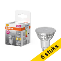 Osram bombilla LED GU10 regulable 2700K de 3,7W (50W) | Pack 6 uds