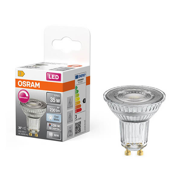 Osram bombilla LED GU10 regulable 4000K de 2,4W (35W) LOS01919 - 1