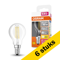 Osram bombilla LED GlowDim E14 filamento regulable 2200-2700K de 4W (40W) | Pack 6 uds