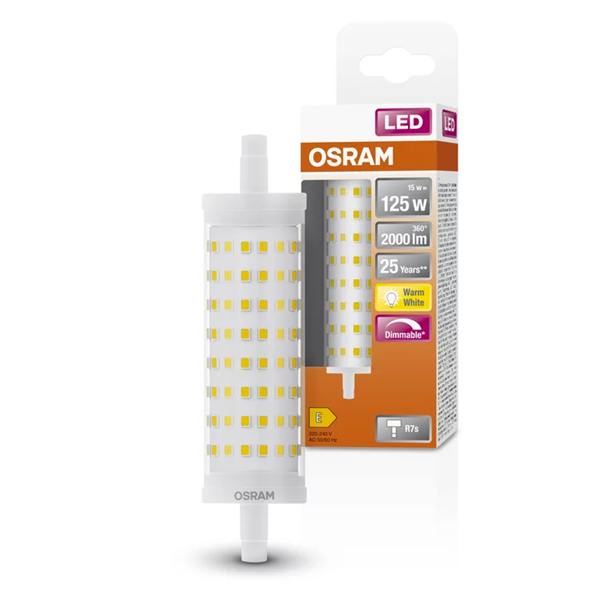 Osram bombilla LED R7S regulable de 15 W (125 W) LOS00348 - 1