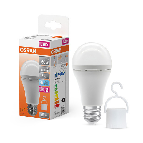 Osram bombilla LED recargable  E27 pera A60 mate (8 W)  LOS00766 - 1
