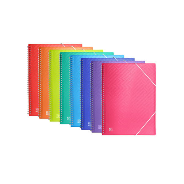 oxford carpeta clasificadora 40 fundas a4  - varios colores