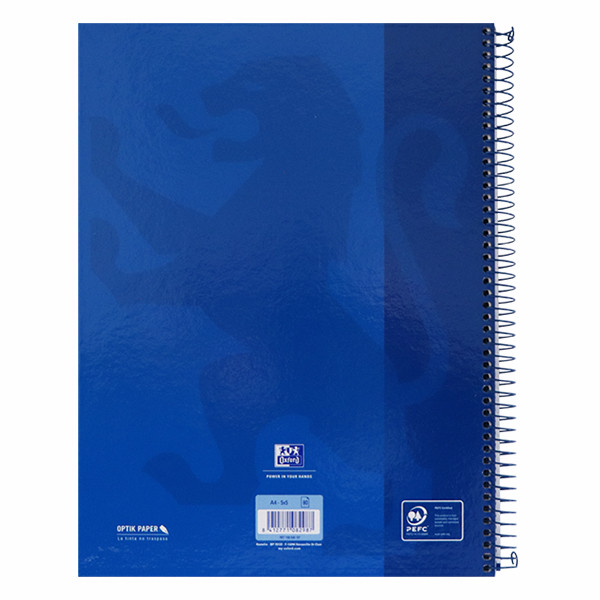 Oxford Classic Europeanbook 1 Cuaderno de espiral A4+ cuadriculado de 5 mm, 90 g/m² y 80 hojas azul oscuro 260294 - 2