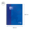 Oxford Classic Europeanbook 1 Cuaderno de espiral A4+ cuadriculado de 5 mm, 90 g/m² y 80 hojas azul oscuro 260294 - 3