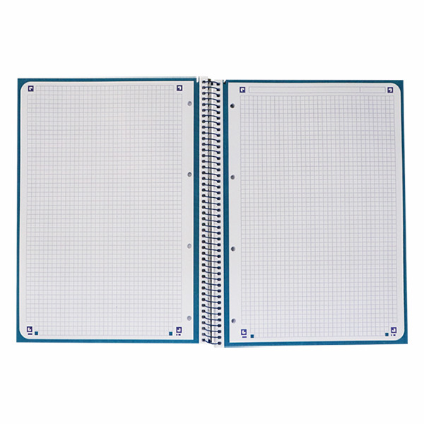Oxford Classic Europeanbook 1 Cuaderno de espiral A4+ cuadriculado de 5 mm, 90 g/m² y 80 hojas azul oscuro 260294 - 4