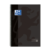 Oxford Classic Europeanbook 1 Cuaderno de espiral A4+ cuadriculado de 5 mm, 90 g/m² y 80 hojas negro 260295