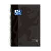 Oxford Classic Europeanbook 1 Cuaderno de espiral A4+ cuadriculado de 5 mm, 90 g/m² y 80 hojas negro 260295 - 1