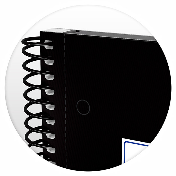 Oxford Classic Europeanbook 1 Cuaderno de espiral A4+ cuadriculado de 5 mm, 90 g/m² y 80 hojas negro 260295 - 5