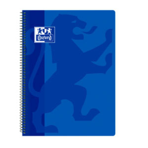 Oxford Cuaderno Espiral Folio Escolar Clásico (80H) (Cuadricula 4mm) Tapa Polipropileno - Azul 400093618 426036 - 1