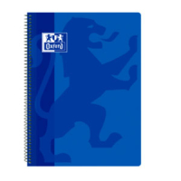 Oxford Cuaderno Espiral Folio Escolar Clásico (80H) (Cuadricula 4mm) Tapa Polipropileno - Azul 400093618 426036