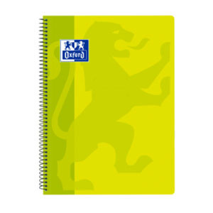 Oxford Cuaderno Espiral Folio Escolar Clásico (80H) (Cuadricula 4mm) Tapa Polipropileno - Lima 400093619 426037 - 1