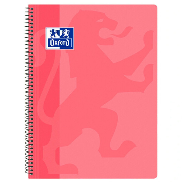Oxford Cuaderno Espiral Folio Escolar Clásico (80H) (Cuadricula 4mm) Tapa Polipropileno - Rosa 400106964 260223 - 2