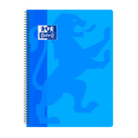 Oxford Cuaderno Espiral Folio Escolar Clásico (80H) (Cuadricula 4mm) Tapa Polipropileno - Turquesa 400106965 426035