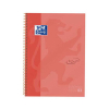 Oxford Cuaderno Espiral Folio Touch (80H) (Cuadricula 5mm) Tapa Extradura - Rojo coral