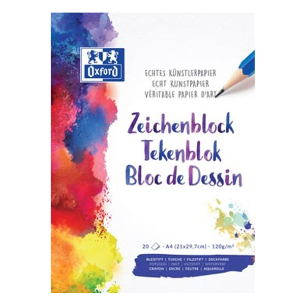 Oxford Cuaderno de dibujo | 120 gramos | A4 | 20 hojas 260083 - 1
