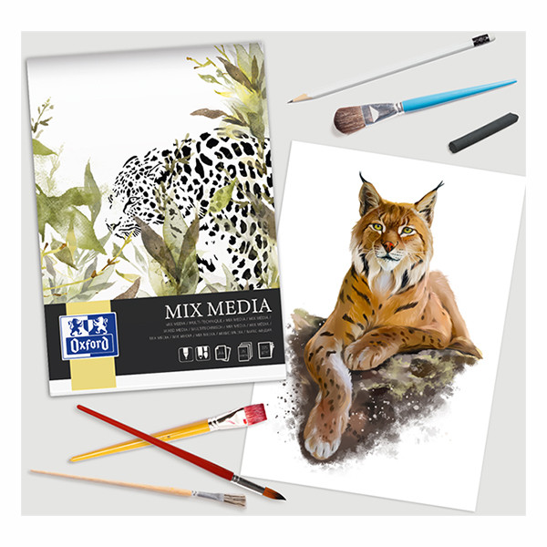 Oxford Mix Media bloc de dibujo A3 225 gramos (25 hojas) 237644 - 3