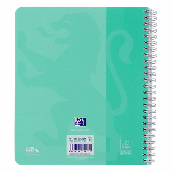 Oxford School Cuadernos de espiral A5+ rayados de 90 g/m² y 80 hojas pastel | 3 unidades 260297 - 5