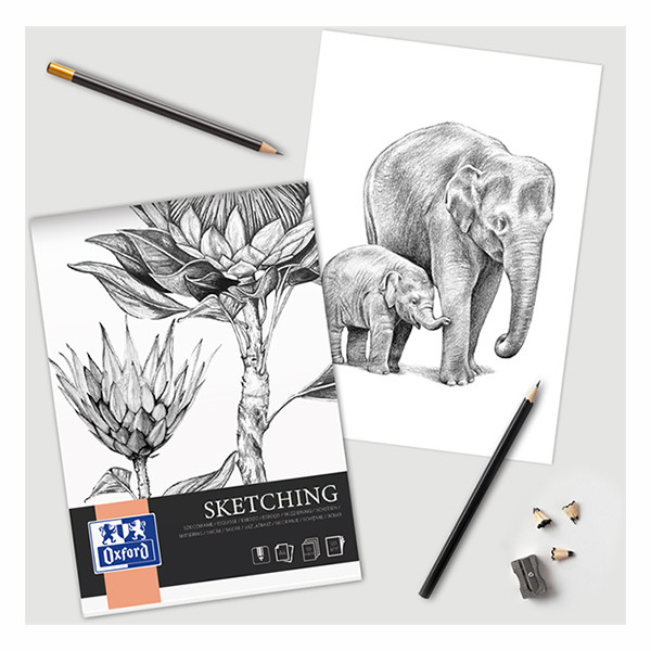 Oxford Sketching bloc de dibujo A4 120 gramos (50 hojas) 237641 - 3