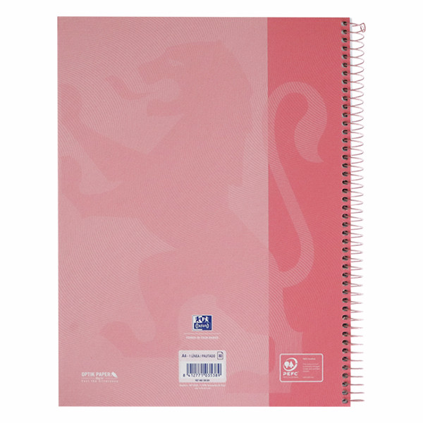 Oxford Touch Europeanbook 1 Cuaderno de espiral A4+ rayado de 90 g/m² y 80 hojas rosa pastel 260292 - 2