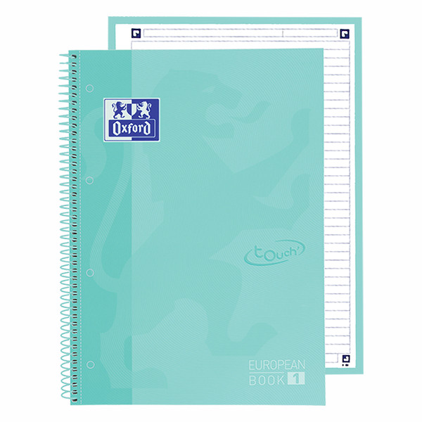 Oxford Touch Europeanbook 1 Cuaderno de espiral A4+ rayado de 90 g/m² y 80 hojas turquesa pastel 260293 - 4