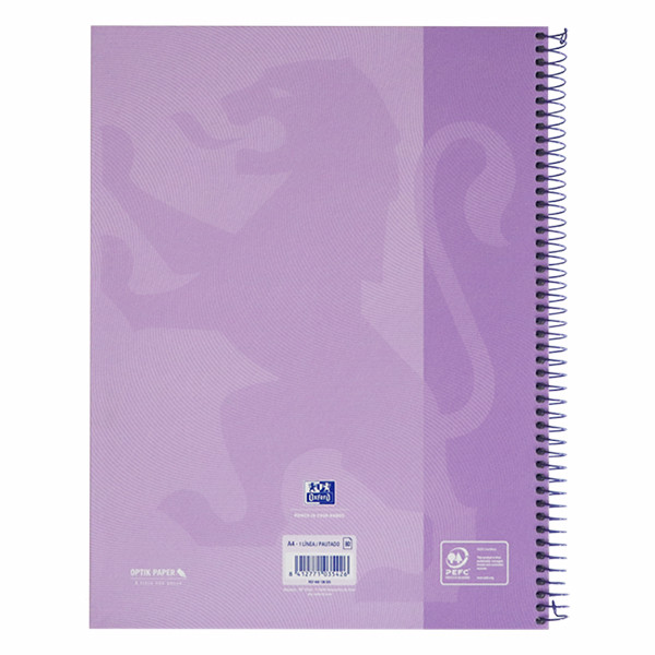 Oxford Touch Europeanbook 1 Cuaderno de espiral A4+ rayado de 90 g/m² y 80 hojas violeta pastel 260291 - 2