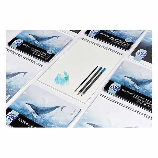 Oxford Watercolor bloc de dibujo en espiral A4, 300 gramos (10 hojas) 237649 - 4